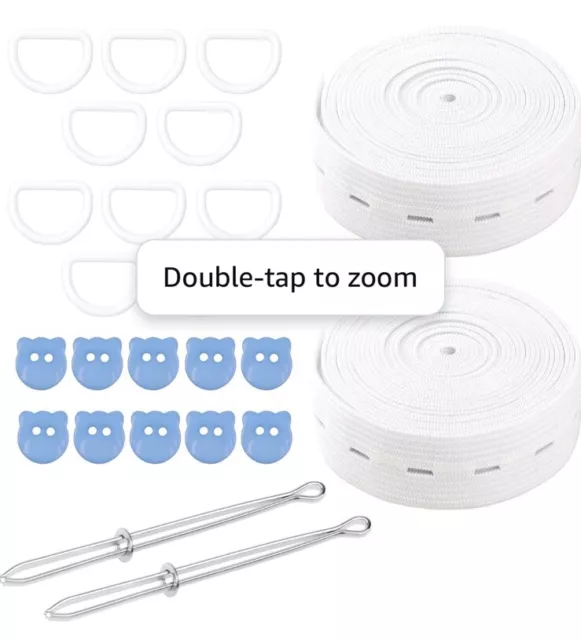 DIMEHO FLAT SEWING Elastic Band with Buttonholes X 2 Packs £4.99 ...