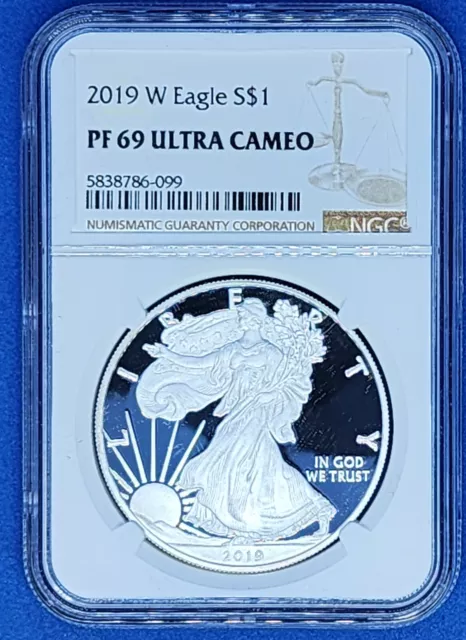 2019 W Proof American Silver Eagle NGC PF69UCAM Ultra Cameo ASE West Point 1 oz