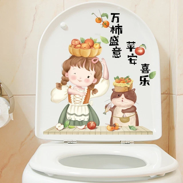 2 Pezzi Adesivi Per Toilette, Sticker Wc Divertenti Impermeabilit&agrave;, Adesivi Per Coperchio Del Wc Diy, Adesivi Parete Adesivi Autoadesivi Rimovibili, Per Bagno Adesivi Murali Wc Decor