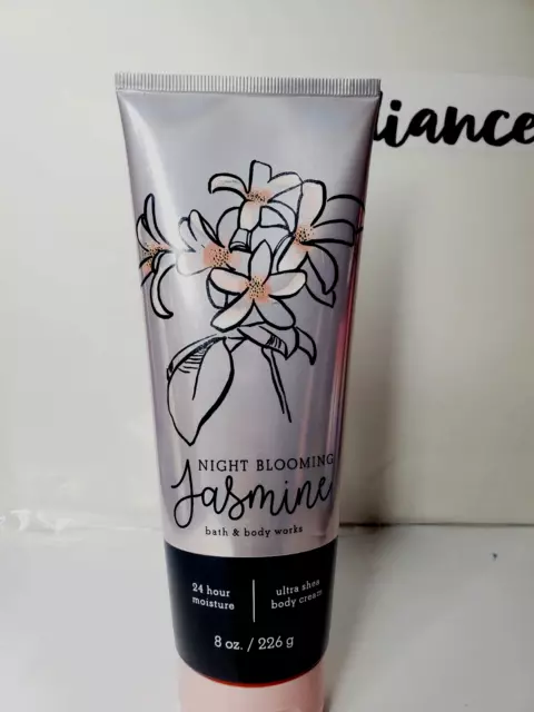 NEW BATH & BODY WORKS ULTRA SHEA 8 oz. BODY CREAM - NIGHT BLOOMING JASMINE