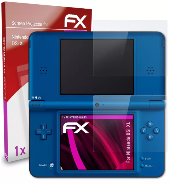 atFoliX Glasfolie für Nintendo DSi XL Panzerfolie 9H Schutzpanzer