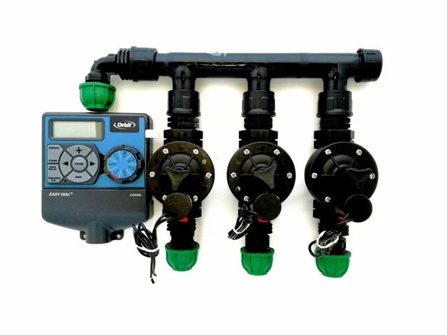 Kit Irrigazione Programmatore Orbit 3 Zone Elettrovalvola Prato Giardino Baccara