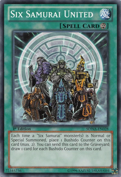YuGiOh Six Samurai United Structure Deck: Samurai Warlords Lightly Played 1st Ed