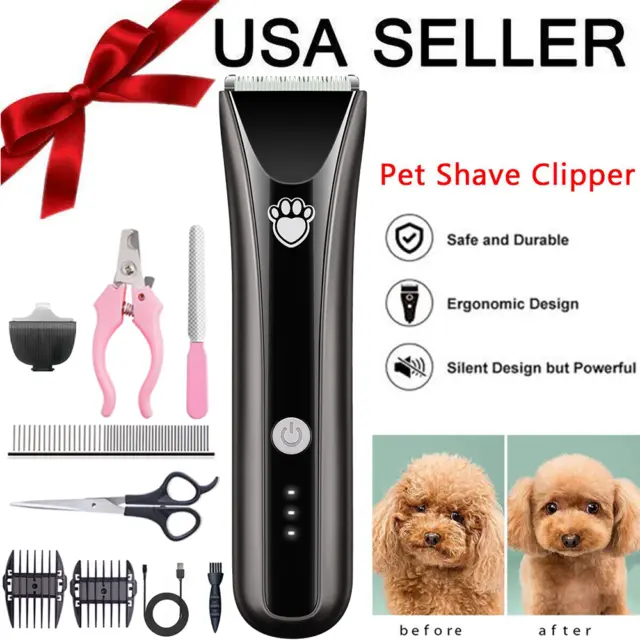 Pet Dog Cat Clippers Grooming Hair Trimmer Groomer Shaver Razor Quiet Groomer KS