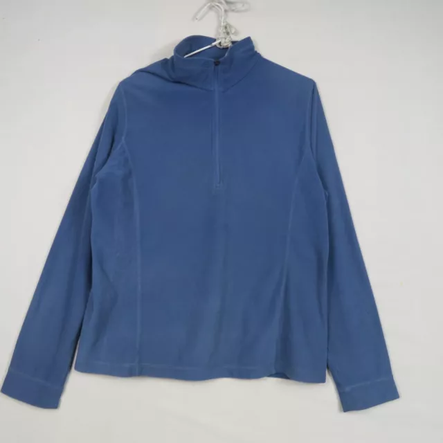 Kathmandu Womens Fleece Jacket 14(AU) or Large Blue 1/2 Zip Long Sleeve Sports