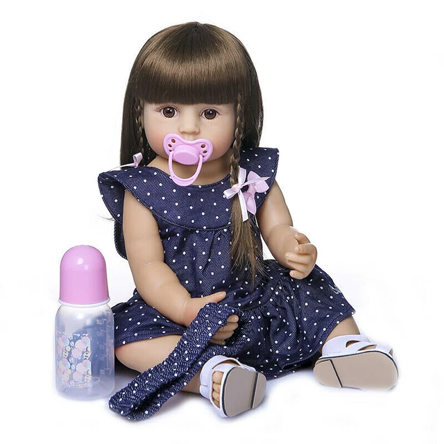 22" Reborn Dolls Baby Full Body Vinyl Silicone Realistic Newborn Doll Xmas Gifts