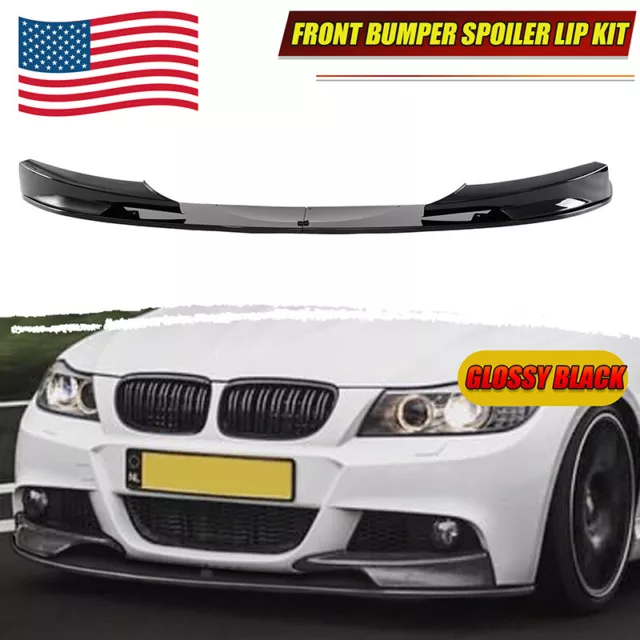 For 2009-12 BMW 3 Series E90 E91 LCI M Sport 325i 335i Front Bumper Splitter Lip