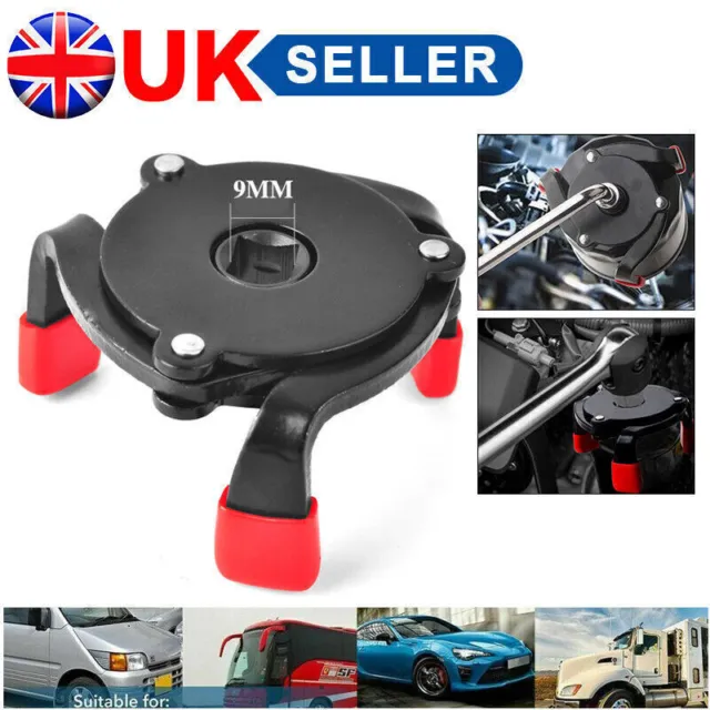 Oil Filter Wrench 3Jaw Adjustable Car Oil Filter Removal Tool Non-slip Universal
