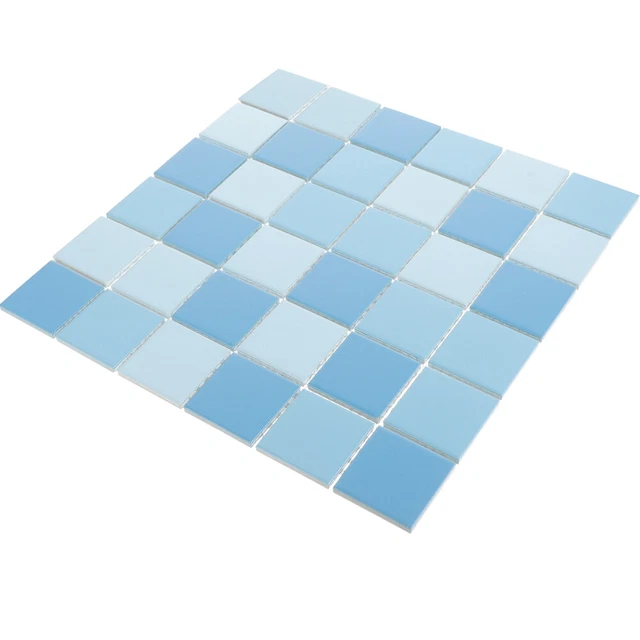 11pz Piastrelle Mosaico Ceramica Piastrelle Mosaico Quadrate Piastrelle Piscina Decorative