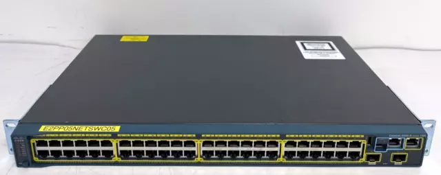 Cisco Catalyst WS-C2960S-48TD-L 48-Port Gigabit 2-Port 10G SFP Network Switch