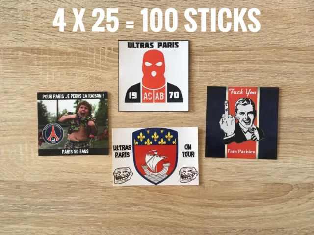 Stickers Ultras Paris lot de 100