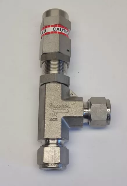 Swagelok SS-R4S12MM Stainless Steel High Pressure Proportional Relief Valve 12mm