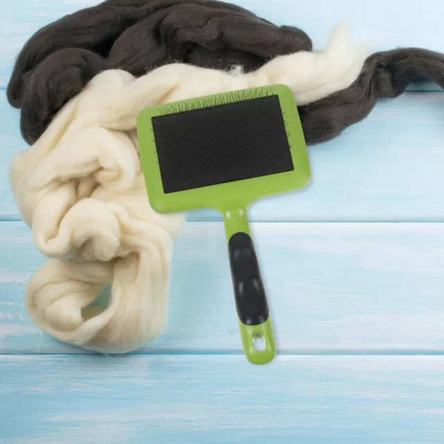 2 piezas herramientas de fieltro de plástico hágalo usted mismo proyecto de lana cepillo de piel de oveja