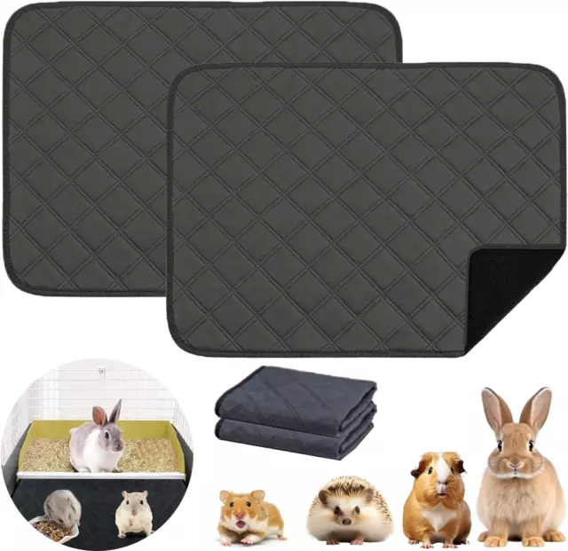 Guinea Pig Fleece Cage Liners Absorbent Washable Pee Pads Bedding