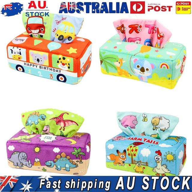 Montessori Sensory Toys for Babies - Tissue Box Infant Play Scarves Preschool