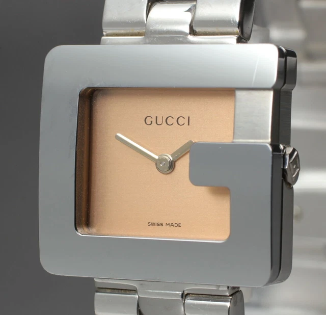 N MINT GUCCI 3600L Quartz G Face Brown Stainless Steel Women s