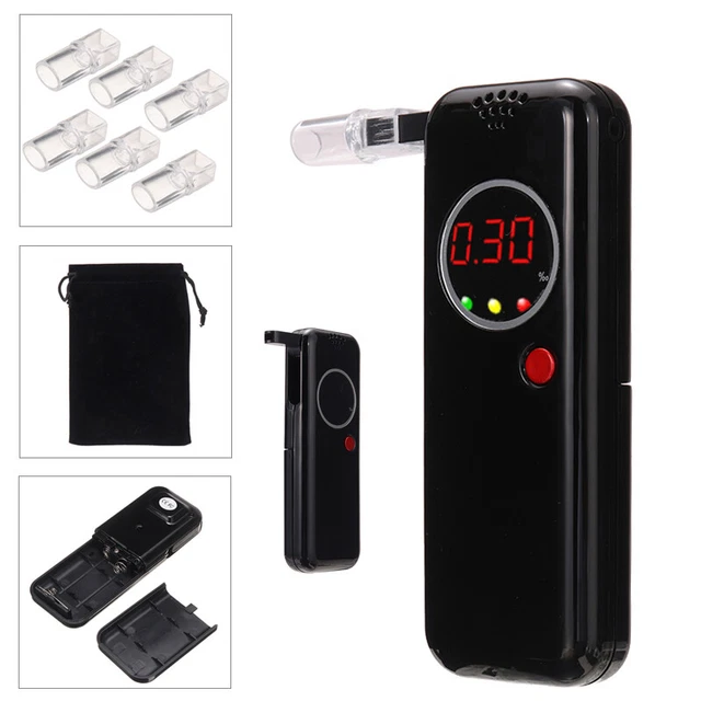 Alkoholtester Digital – Polizeigenau Mit LCD, 12 Mundstücken & Warnfunktion