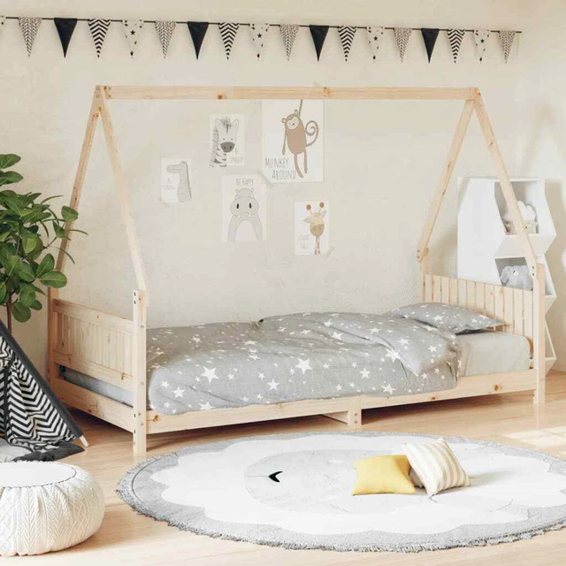 Giroletto per Bambini 90x190 cm in Legno Massello di Pino vidaXL