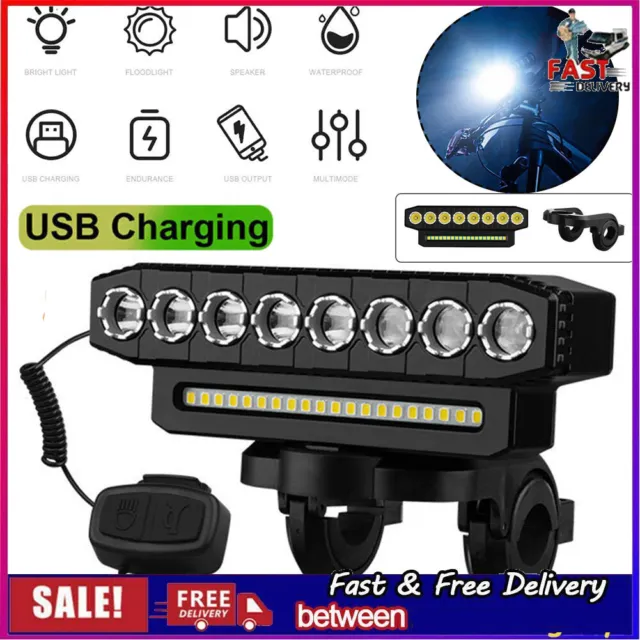 LED Bike Light Powerful Rechargeable USB MTB Waterproof Cycle Front Headlight UK