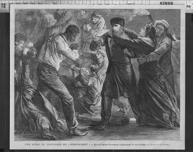 G386 / Engraving 1888 / A Scene From The Shipwreck Of The Northfleet