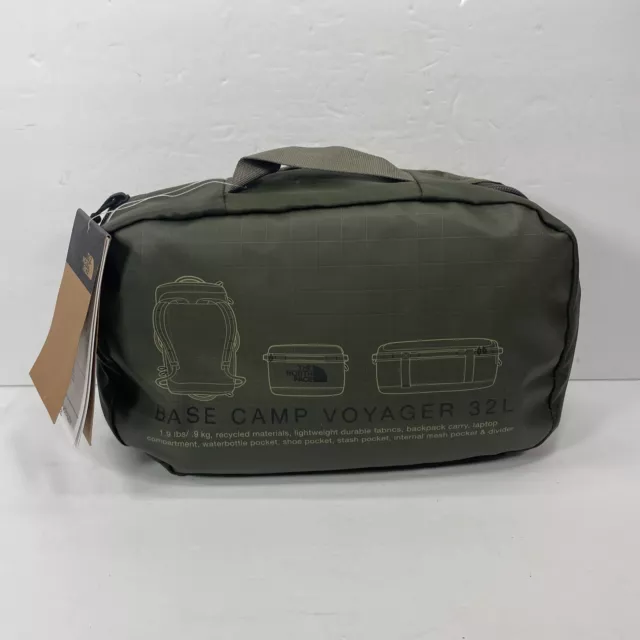The North Face Base Camp Voyager Duffel 32L (New Taupe Green/Tnf Black) | NEW!