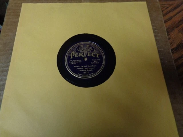 1934 PERFECTO 78/FAMILIA CALLAHAN-Trío vocal con guitarra/e