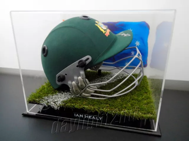 ✺Signed✺ IAN HEALY Replica Cricket Helmet PROOF COA Australia 2022 Shirt