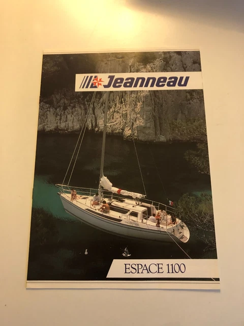 JEANNEAU  Espace 1100  1985  Bateau Voilier catalogue publicitaire vintage C30