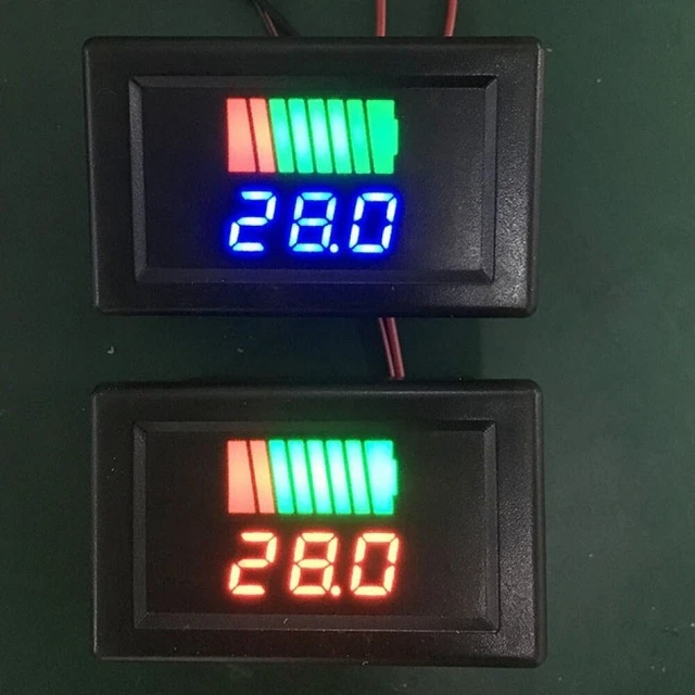 LED Voltmetro Digitale Auto Moto Tensione Potenza Misuratore Metri Display