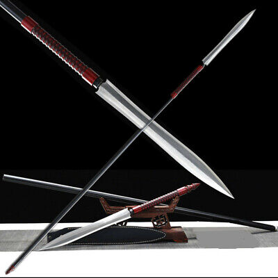 Strong Hunting Spear Spearhead Sword Dagger Sharp Damascus Steel Blade Long Hand