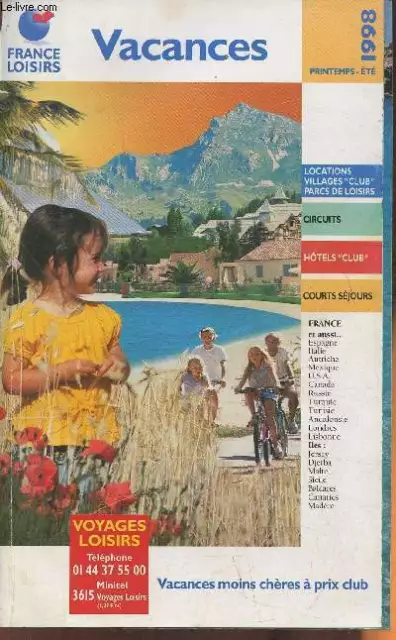 Catalogue Printemps-été 1998- Vacances France Loisirs - Collectif