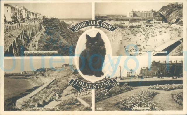 Folkestone 4 views 1960 Postmark Lansdowne LP517
