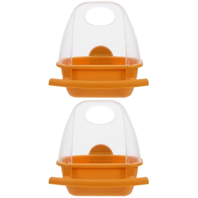 2 Count Parakeet Cups Hanging Feeder Bowl Bird Food Box Container