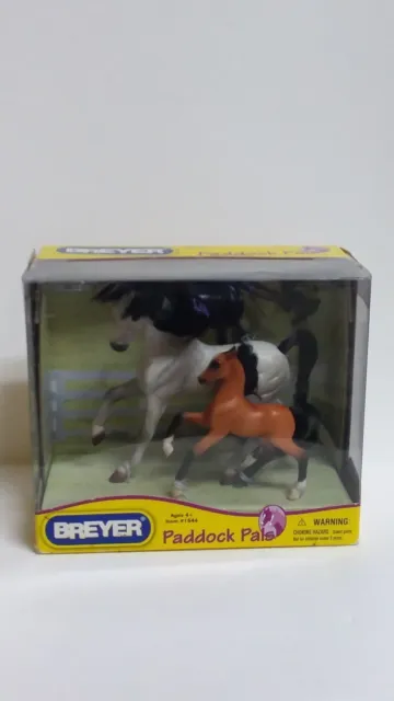 2007 Breyer Paddock Pals Dapple Grey Mare & Bay Foal Gift Set #1644 NIB