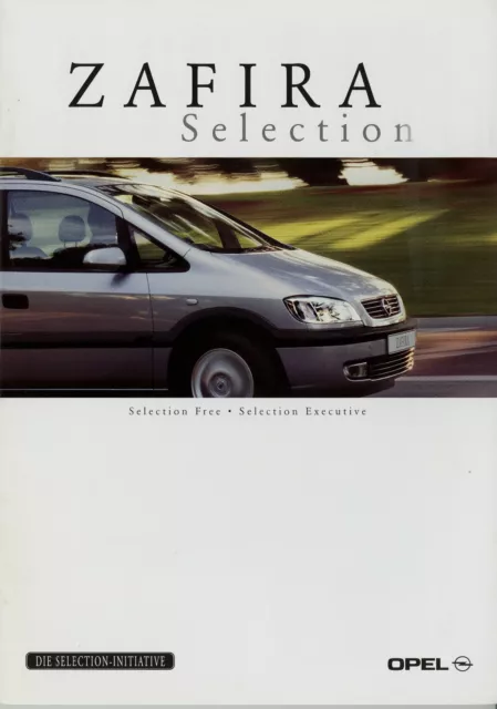 2000 Opel Zafira Selection Prospekt 12/00 brochure catalogus car catalogue