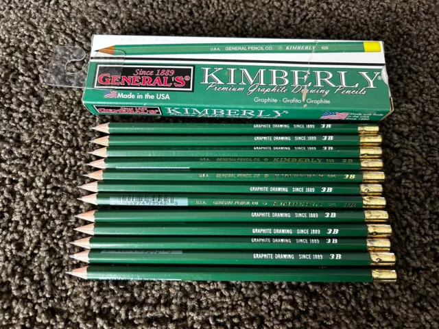 Kimberly 525 3B Graphite Pencils Box Of 12 NOS New One Dozen Drawing General’s