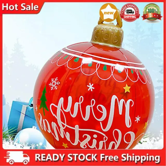 Palla di Natale gonfiabile 60 cm in PVC sfera natalizia luminosa (stile I)