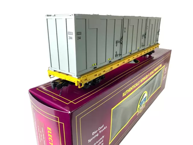 20-98888 MTH Union Pacific (#52042) 60' Flat Car w/Trash Containers 3