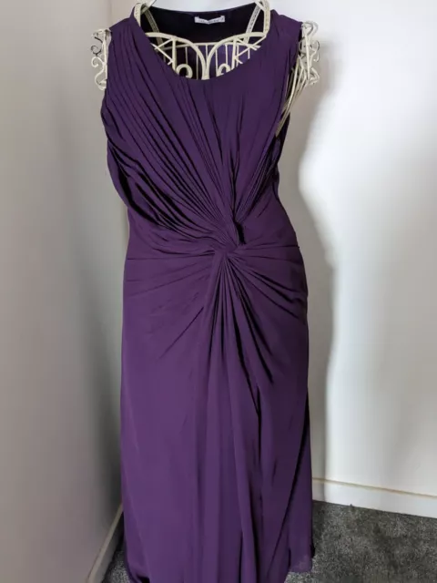 Abito Madre Della Sposa Berkertex 12 Viola Scialle Occasione Matrimonio Crociera Sera