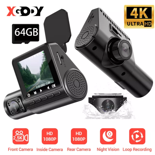 WOLFBOX G900 Car Dashcam 4K Dash Cam Auto Kamera mit GPS WIFI  Nachtsicht+64G