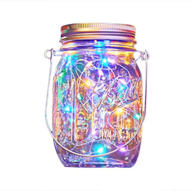 LED SOLAR FAIRY Mason Jar Light Party Wedding Garden Decor (Multicolor ...
