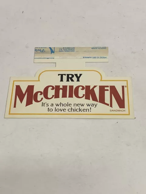 Vintage McDonalds Try McChicken Ephemera It’s A Whole New Way To love Chicken