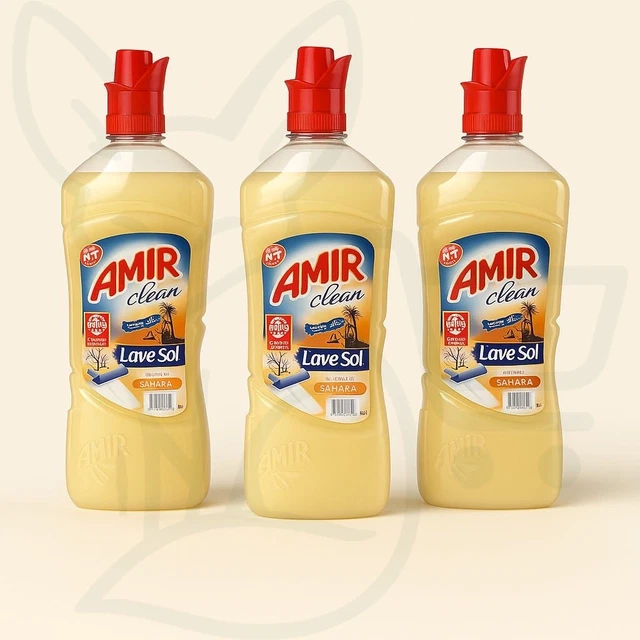 Amir Clean Sahara 3x1L - Lessive Sols Parfum Oriental - Algérie - Neuf