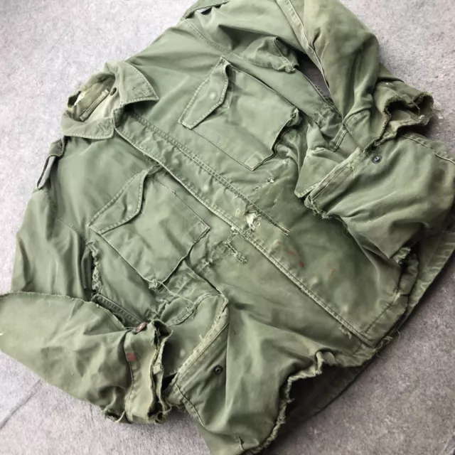 Chaqueta de campo verde militar vintage años 50 M-1951 OG-107 mediana 3