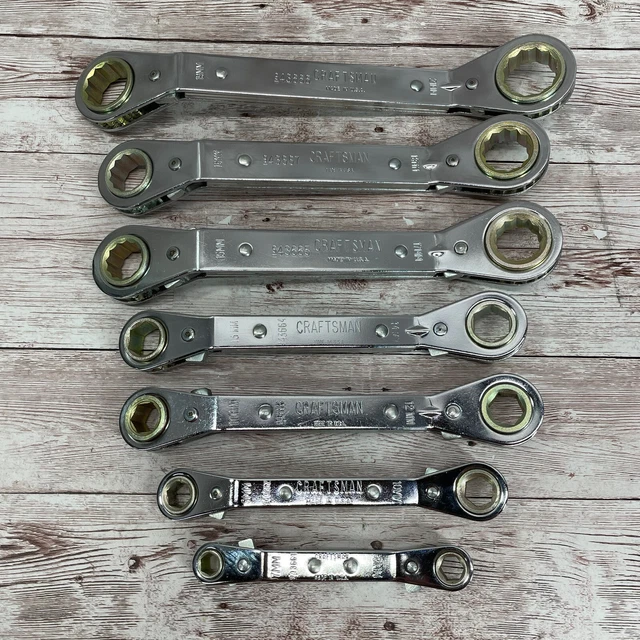 CRAFTSMAN USA METRIC Ratcheting Offset Double Box Wrench 7 Piece Set
