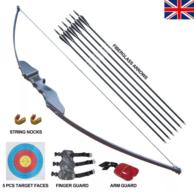 49" Archery Bow 40lbs Takedown Recurve Bow and Arrow set Adult Target Practice