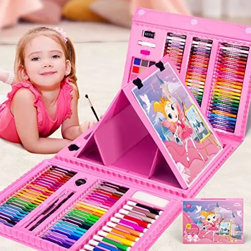 Malette dessin Enfant, 107 pièces coloriage kit dessin Enfant, Sets de  dessin, Art Set, Mallette de Coloriage