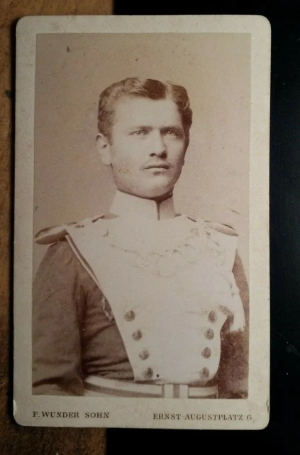 Soldat Uniform Epauletten - Offizier Königs Ulan ? / CDV F. Wunder Sohn Hannover