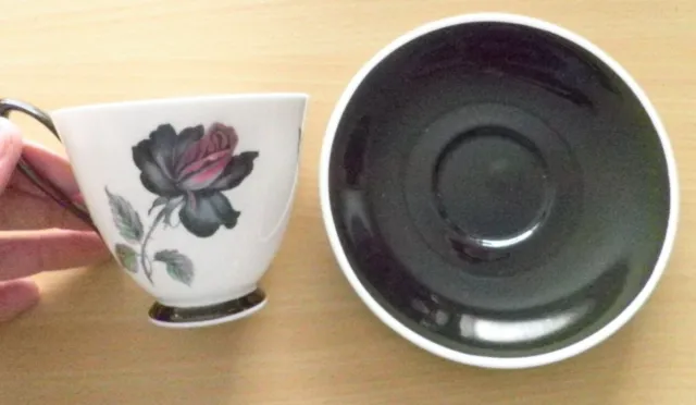 Royal Albert, Bone China, Masquerade tea cup, saucer and side plate.