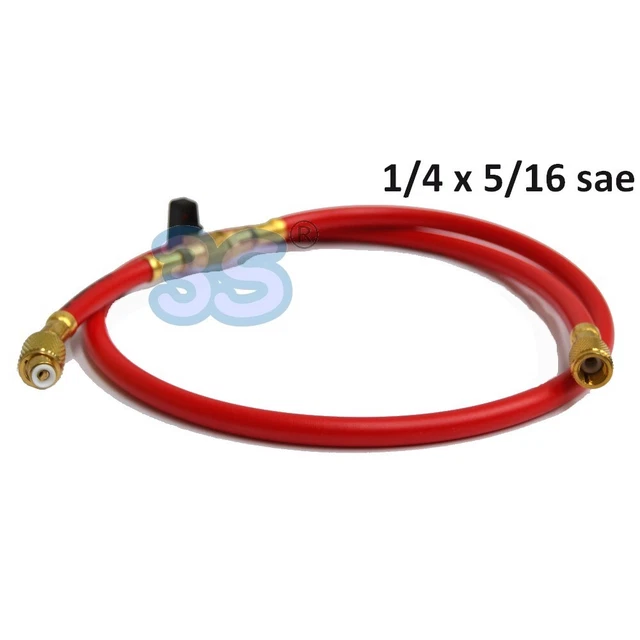 Tubo Flessibile Refrigerante Rosso 1/4' X 5/16' SAE - Lunghezza 150 Cm Con Premi-Spillo - Foto 10